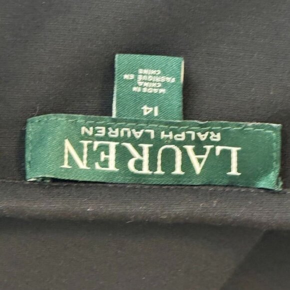 Ralph Lauren Black paneled knit Long Sleeve Sheath Dress Size 14 lined womens - Picture 5 of 12